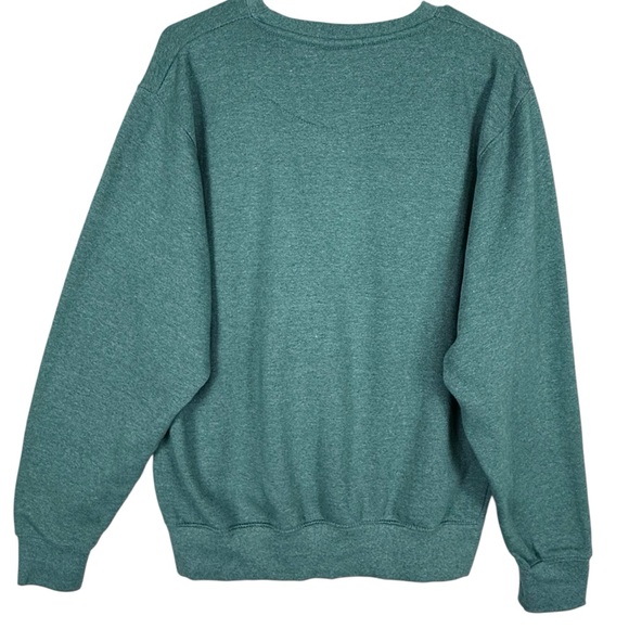 University of Cambridge Crewneck Sweatshirt Green Embroidered Crest Logo Sz L - Picture 2 of 15